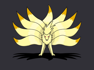 Pokemon GIF: Ninetails after effects animation design flat fox gif illustrator motion motion graphics ninetails pokemon pokemon go