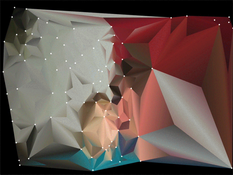 Deleting Borders Delaunay Render #1 delaunay delaunay triangulation generative openframeworks triangulation