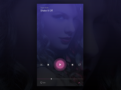 Play Screen gradient music player ui