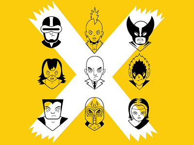 X-Men 2d cartoon characterdesign comics illustration selfpromotion vectorart xmen