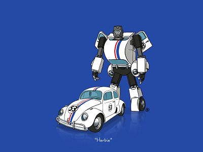 If They Could Transform - Herbie 80s cars cartoons herbie lovebug popculture retro robots series transformers