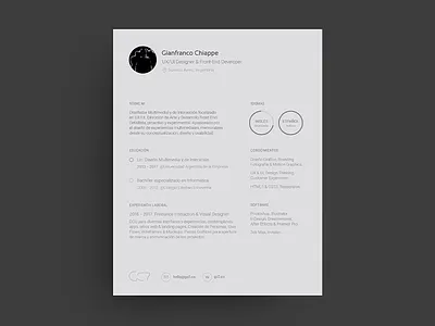 Resume branding cv editorial exploration gc7 personal resume
