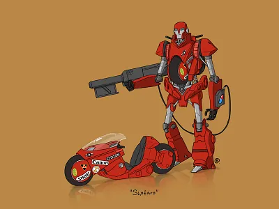 If They Could Transform - Shotaro 80s akira cars cartoons kaneda neotokyo popculture retro robots series shotaro transformers