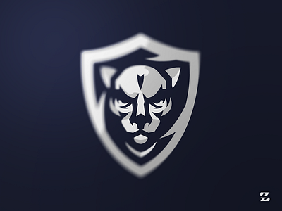 Cougar cat cougar logo mascot shield