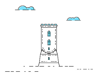 Chindia Tower chindia tower illustration landmark romania targoviste vector