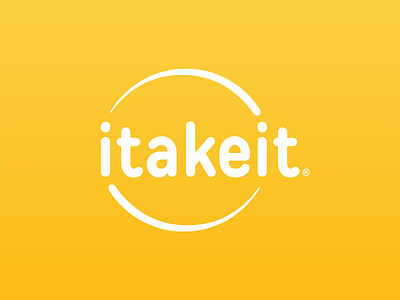 I take it logo branding i itakeit logo travel yellow