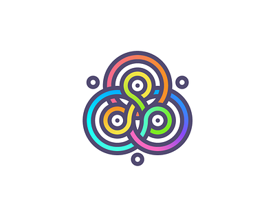 Spiral Trinity (62/365) celtic celtic knot daily design design series icon icon design irish rainbow trinity triskele