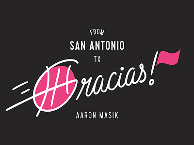 Gracias for the Invite ball debut invite lettering san antonio thank you thanks