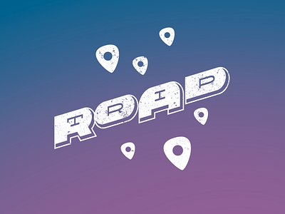 Roadtrip custom gradient grunge illustrator road trip roadtrip typography vector