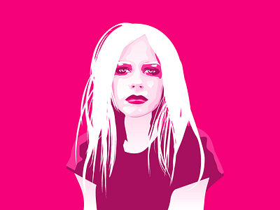 Avril avril bold colors contrast design girl graphic high illustration lavigne portrait vector