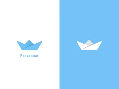 Paperboat Logo branding identity logo minimalist paper paperboat simple