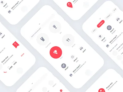 #2 Invisible series -Food delivery app app chat delivery food ios johnyvino kit list map pizza ui