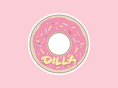 More Donuts dilla donuts doughnuts hiphop illustration jdilla lettering sprinkles sticker stickermule sweets vector