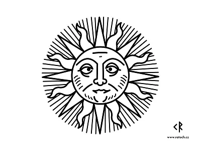 Sun study pen and ink study sun