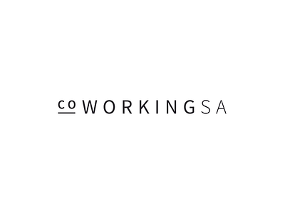 Co Working SA black and white brand co working co working sa design digital logo minimalism sa source sans pro