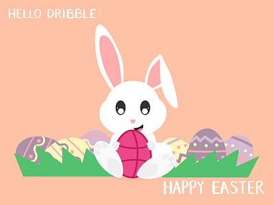 Happy Easter! bunny easter illustration vector