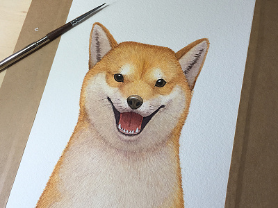 Shiba Inu watercolor