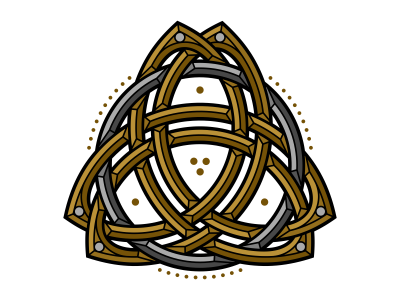 Double trikvetr celtic irish ornament trikvetr