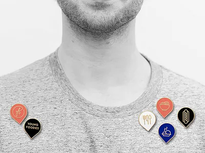 Young Foodies | Members Badge brand colour identity illustration logo palette