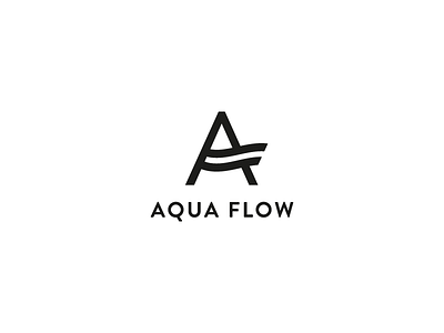 Aqua Flow Logo Design aqua flow logo monogram sale water