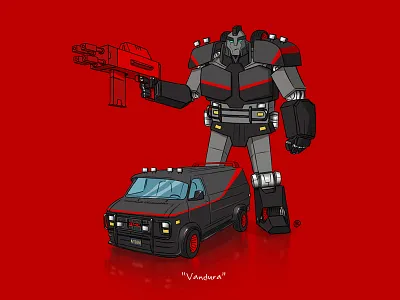 If They Could Transform - Vandura 80s a team cars cartoons mr.t popculture retro robots series transformers vandura
