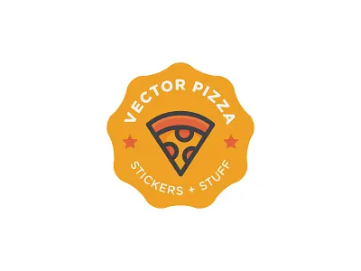 Vector Pizza Labels