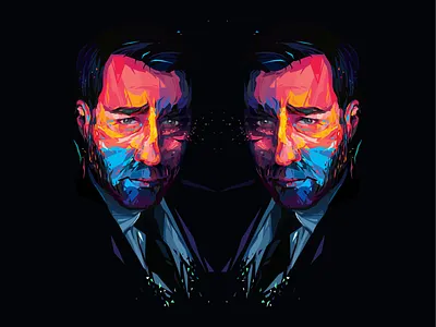 I F*CKING LOVE VECTORS #1 colourful geometric illustration portrait vectors
