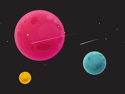 Sugar planet. cute fantastic illustration planet star