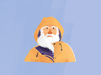 Sailor Portrait3 brush digital illustration men painting pencil photoshop sailor sea texture wacom