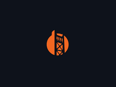 Bridge Logo bridge california circle city logo media minimal negative pillar sacramento space strong