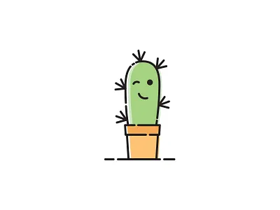 Cactus icon abstract cactus crypto design emoji emotion geometric icon icons illustration mark minimal positive smile tech technology vector
