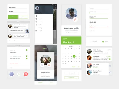 Crush App States android app components crush date dating design digital states