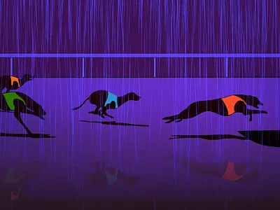 Until the Last Dog is Hung animal cruelty editorial greyhound illustration journalism racing