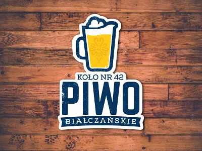 Polish Beer Sticker beer culture flat illustration pitcher piwo poland polish polish beer simple sticker