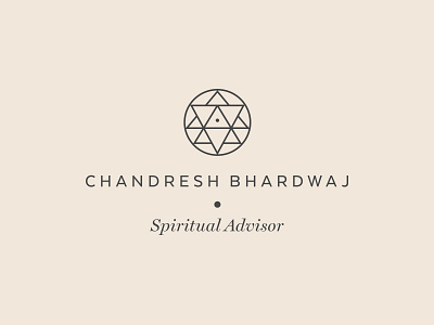 Chandresh Bhadrwaj logo mark sacred geometry spiritual yantra