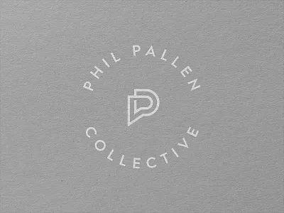 Phil Pallen conversation bubble logo mark monogram pp stamp
