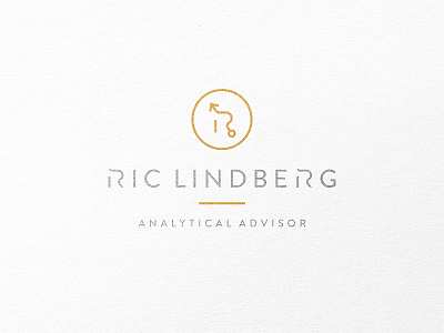 Ric Lindberg arrow consulting logo mark path r