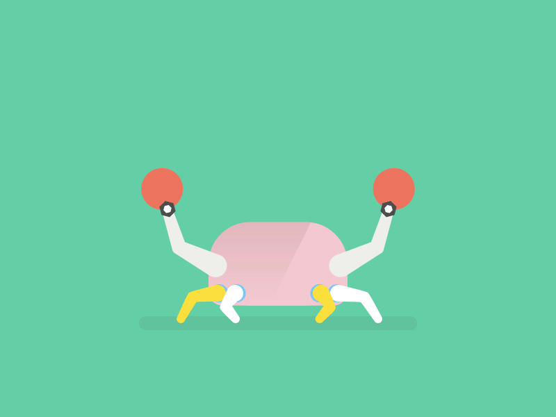 Silly robots no.21 2d animation crab flat happy loop robot rubberhose silly walk