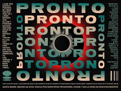 PRONTO abstract collage illustration poster typography