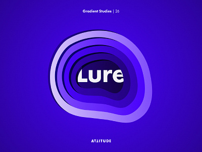 Gradient Studies: Lure gradient layers minimalism organic simplicity typography vector