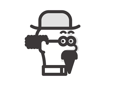 Professor Calculus calculus flat icon illustration illustrator logo minimal professor tintin vector vintage