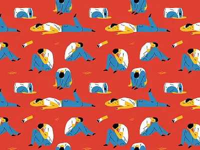 Hangover Pattern color design illustration pattern texture