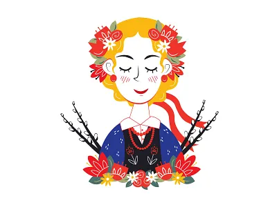 Smigus Dyngus culture dyngus dyngus day easter monday floral flowers folk art poland polska wycinanki