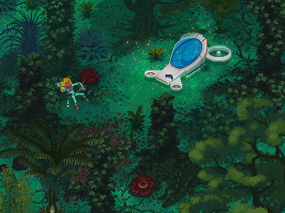 Jungles isometric pixel art