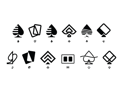 Blackjack Logomark Options blackjack cards icon logo spade