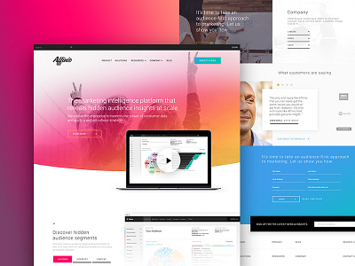 Affinio advertising big data human intelligence marketing persona ui ux web design