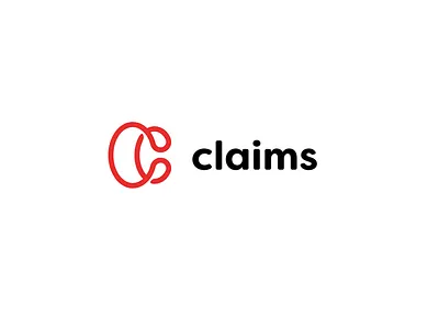 Claims brand branding font identity law logo logotype minimalism red sign