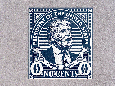 Trump Stamp (v.2) postage protest stamp trump