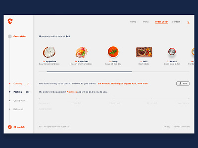 Order Check layout ui ux