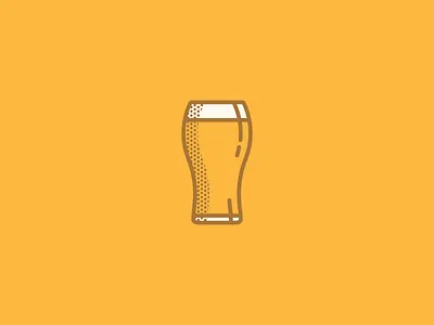 More Beer. beer flat design halftone pint